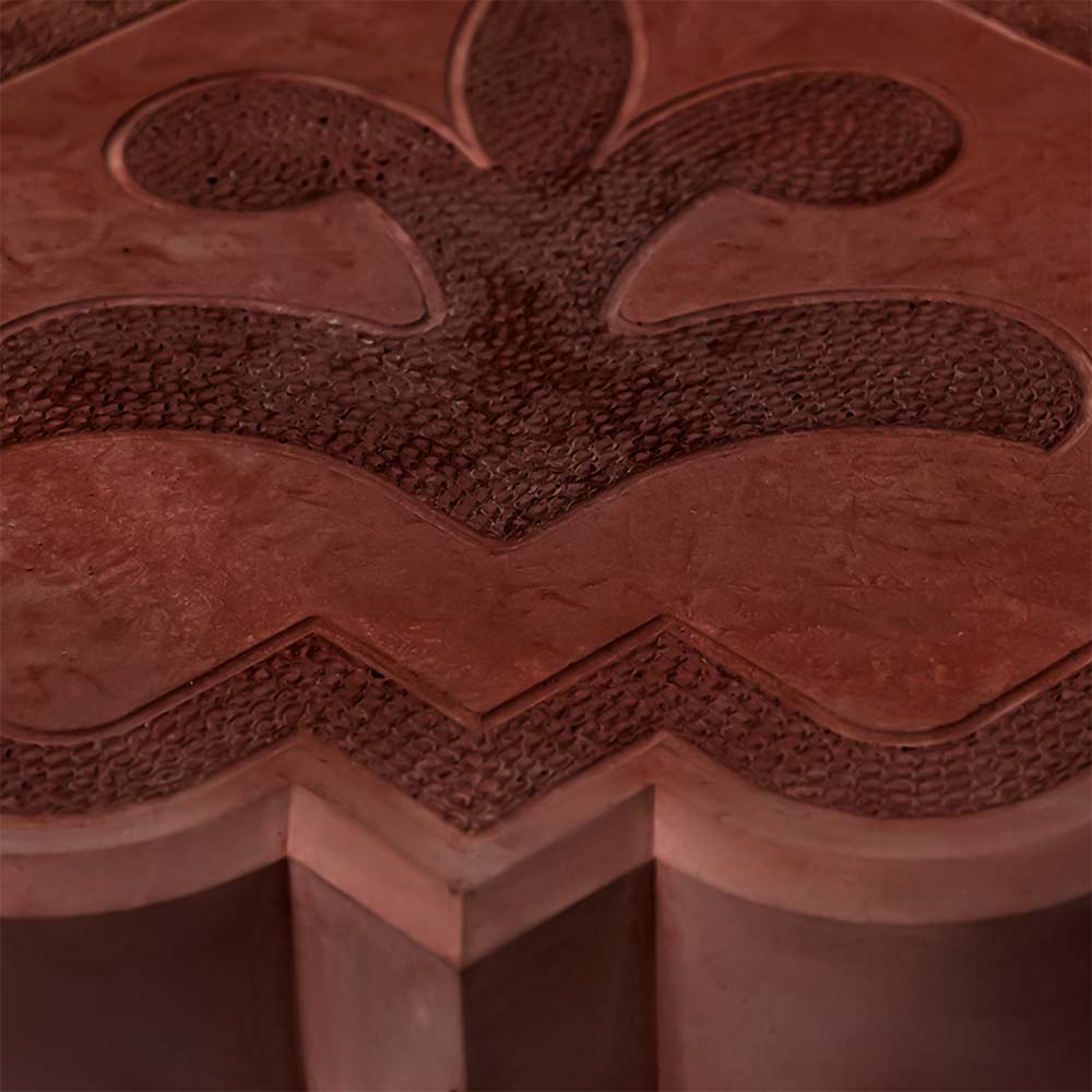 Брусчатка тротуарная Клевер вставка угловая 45х295х295 мм красная