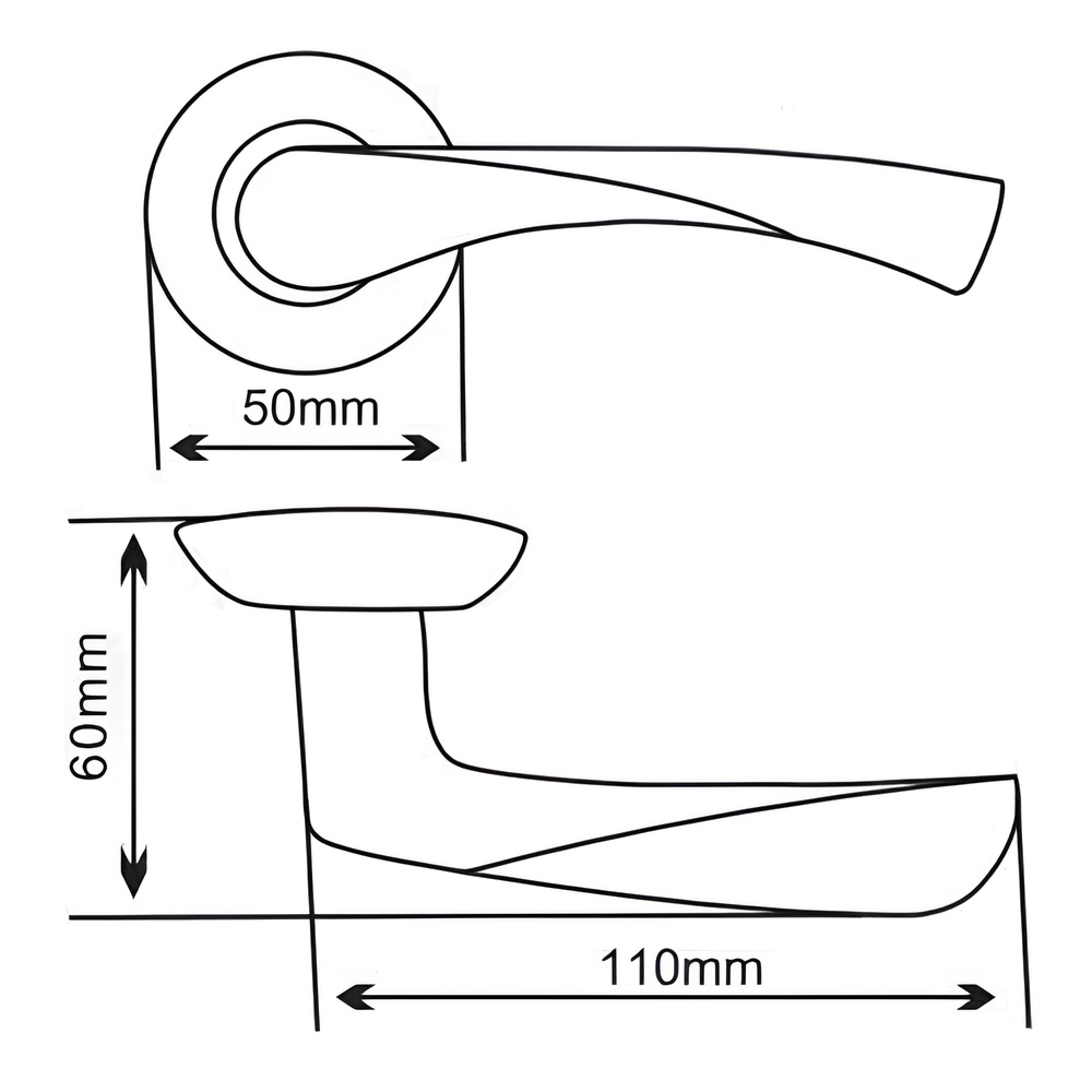 Ручка дверная RAP 1 SN-IND белый никель