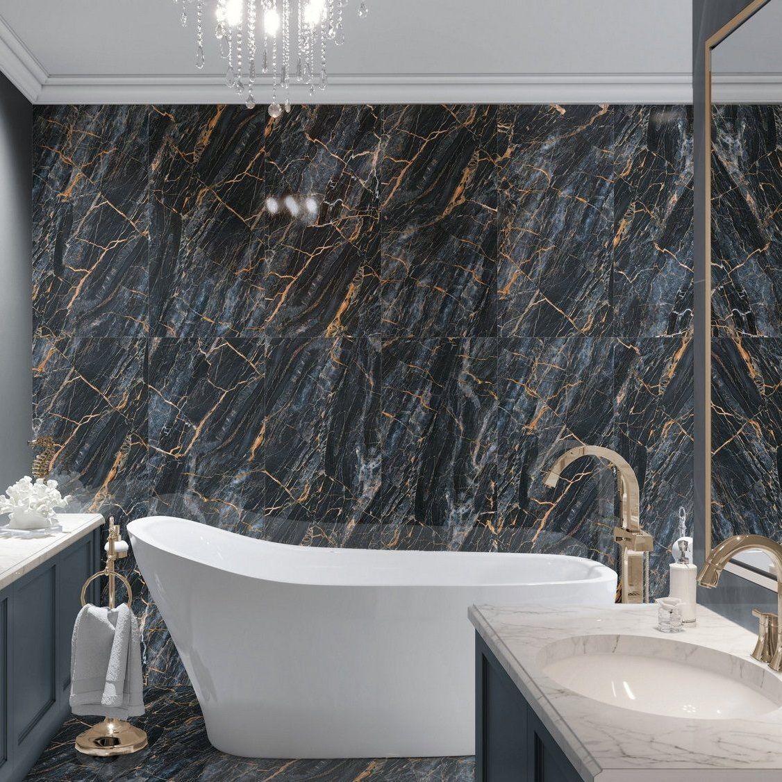 Керамогранит Global Tile Decorum GT1206011705HP 60х120 см черный 1,44 м2