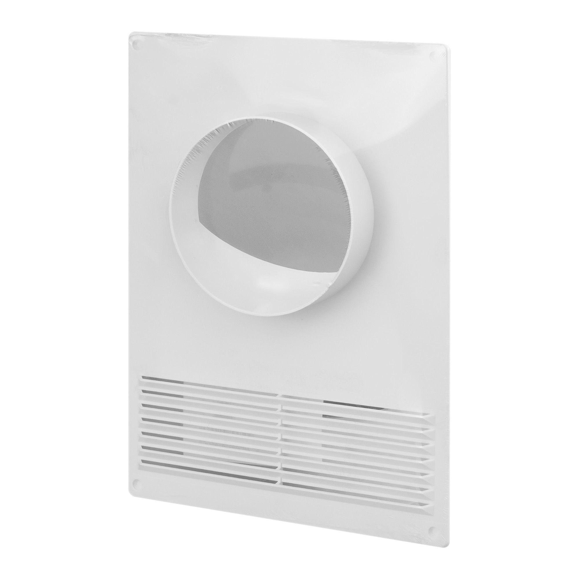 Площадка торцевая пластиковая с решеткой 180x250 фланец D100