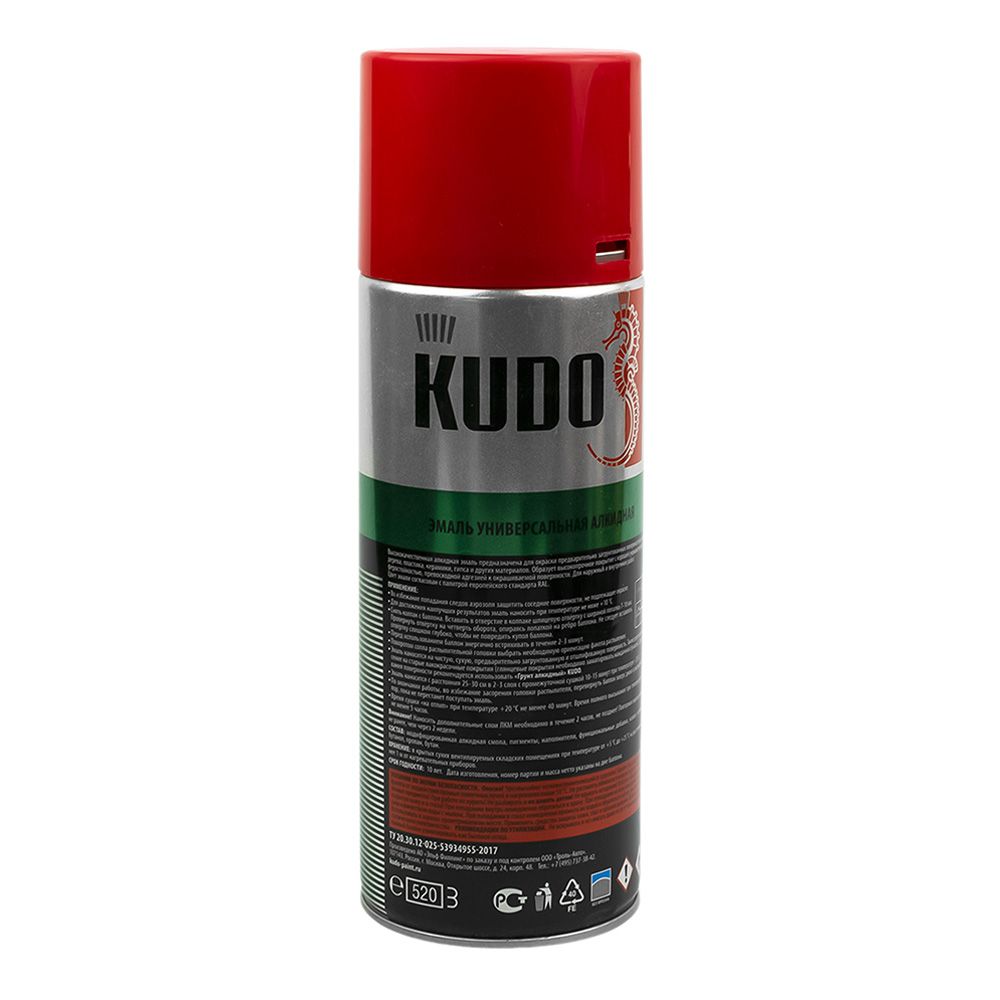 АЭРОЗОЛЬ KUDO эмаль вишневая 520мл (12)