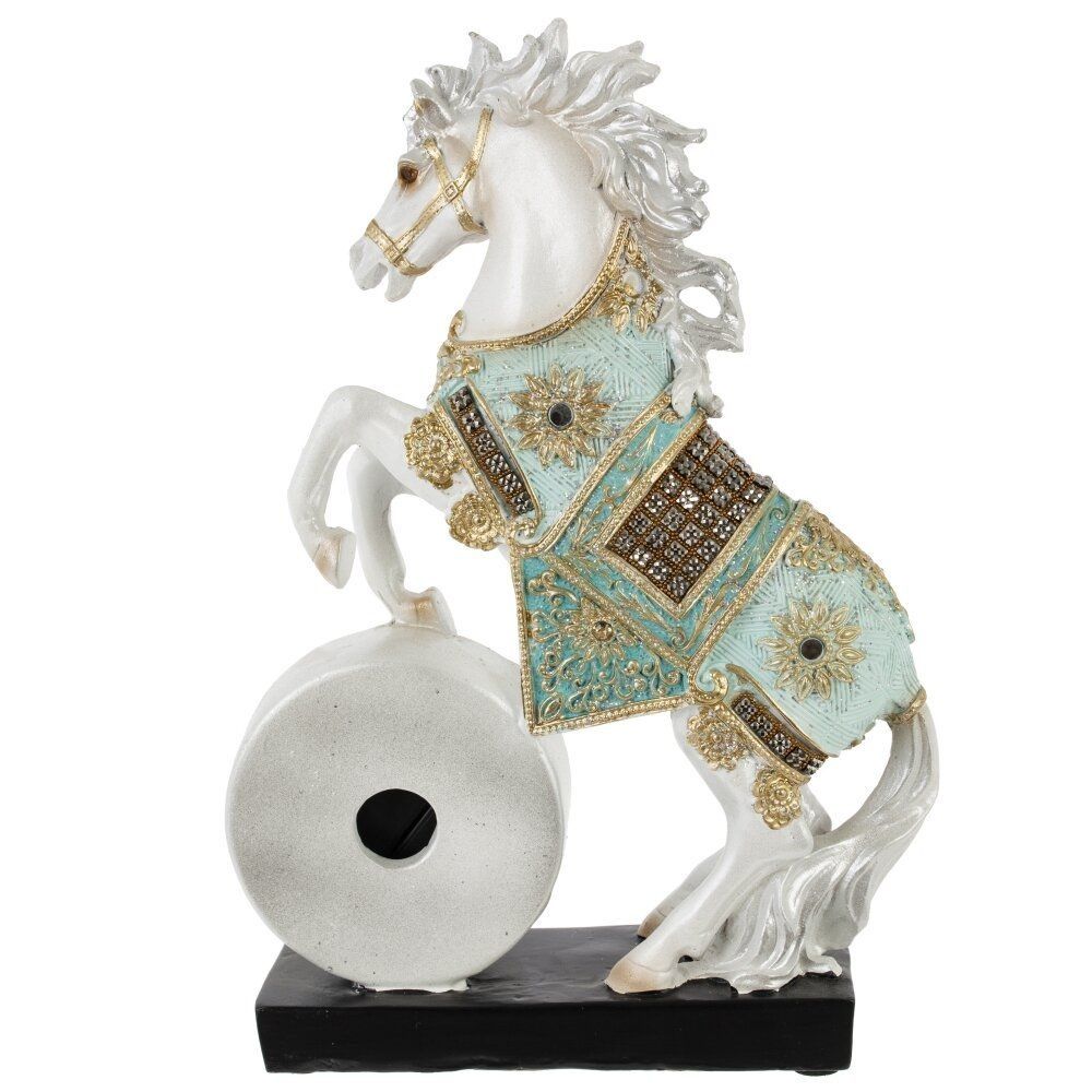 Фигурка декоративная Лошадь с часами L16 W5 H22 см 824463