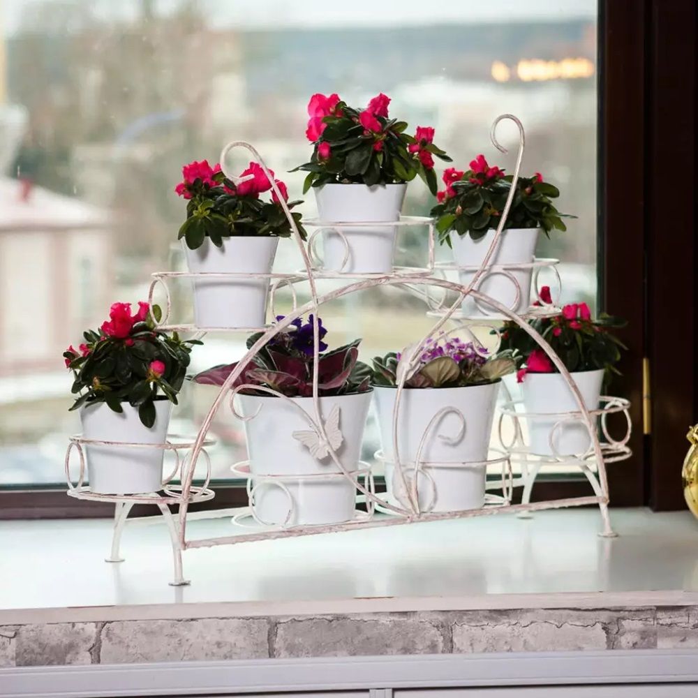 Подставка на подоконник 41-917 на 7 цветов металл 780х160х490 мм