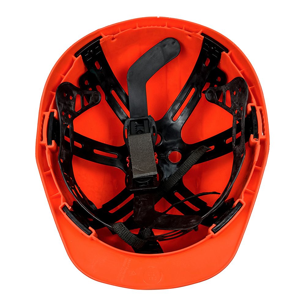 Каска защитная оранжевая с храповым механизмом Biber 96224