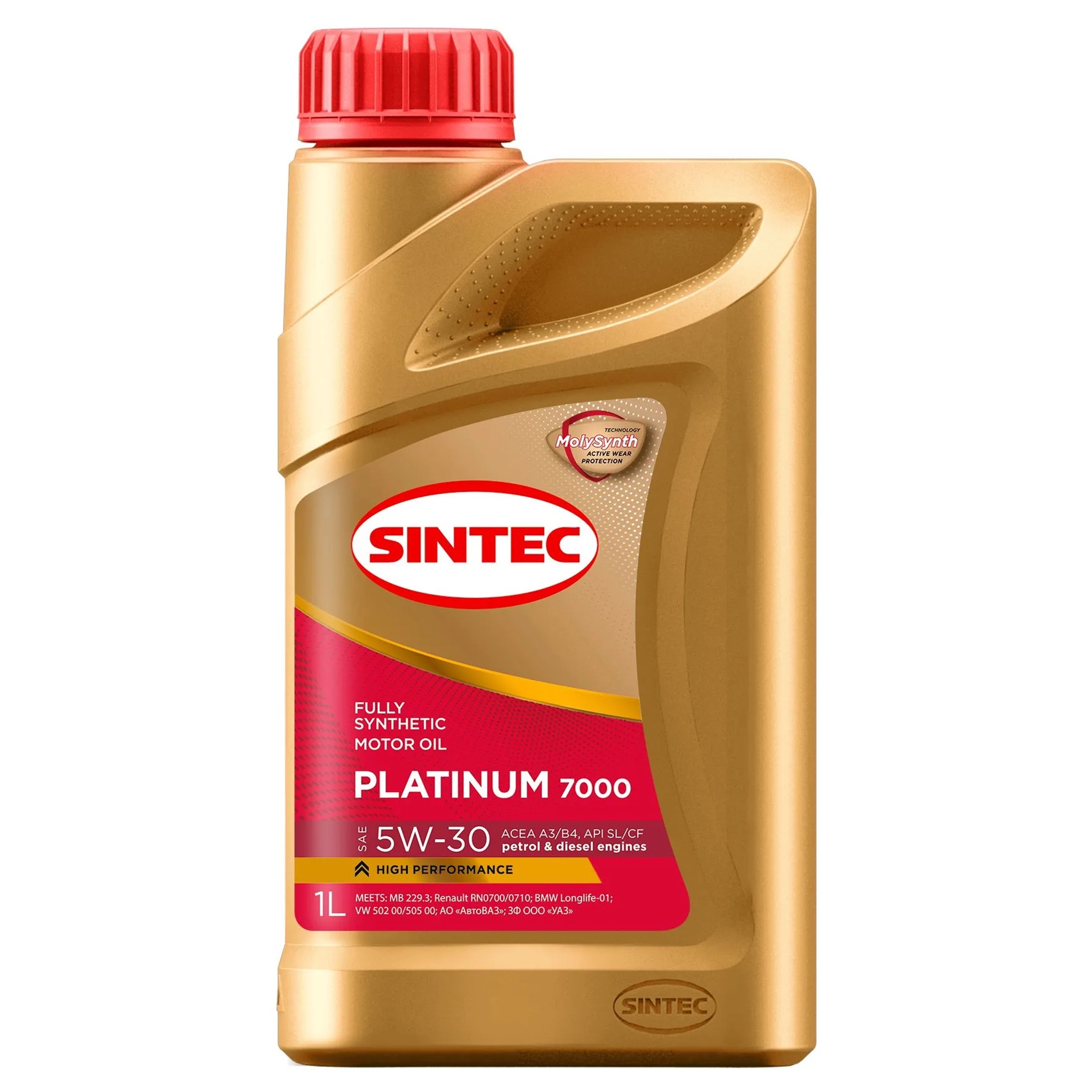 Масло моторное 5W-30 синтетическое Sintec Platinum 7000 SL/CF A3/B4 1 л