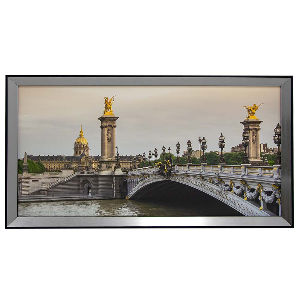 Современные картины глубинные 50х100см серебро рама 6