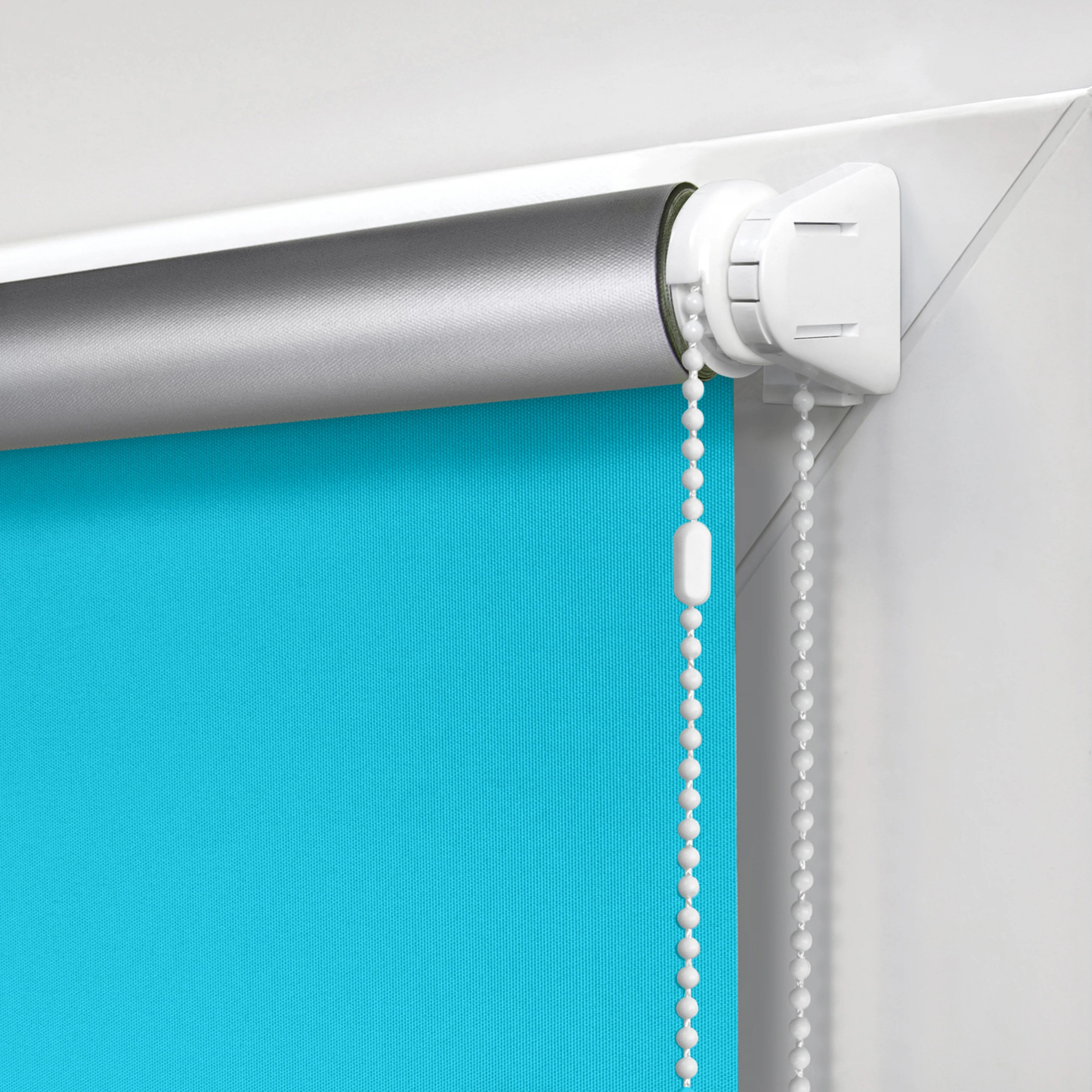 Штора рулонная блэкаут SilverBack 130х160 см голубая