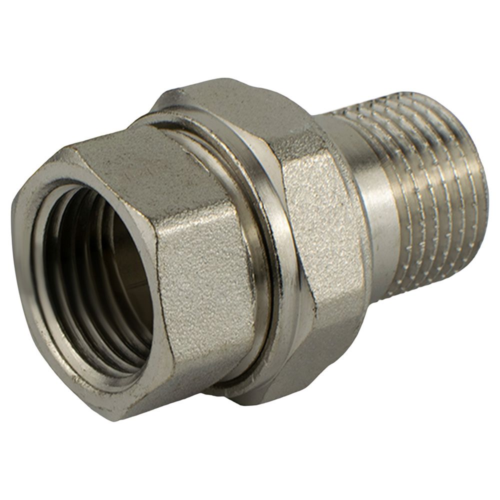 Соединитель американка латунь никель 1/2" ВР/НР