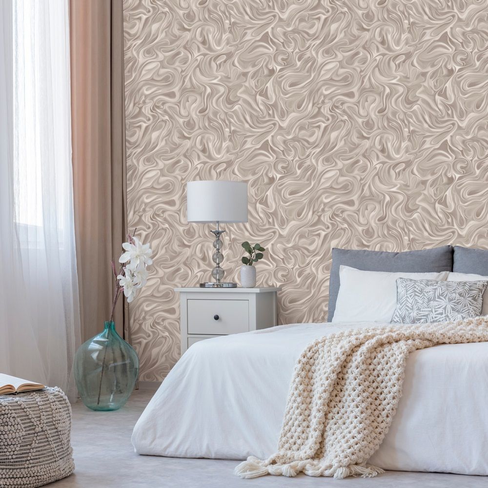 Обои Е703411 Elysium 1,06х10 м Монами шелк коричневый