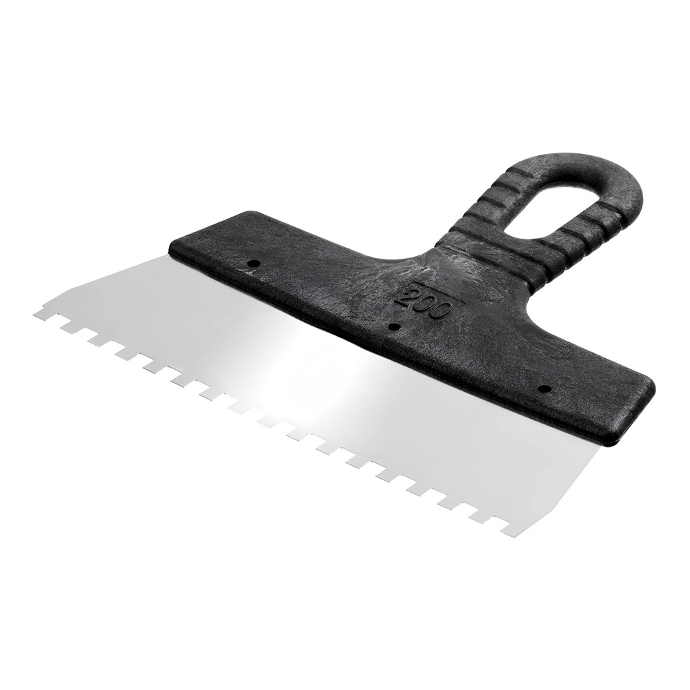 Шпатель малярный зубчатый 200мм зуб 6х6мм 1205106