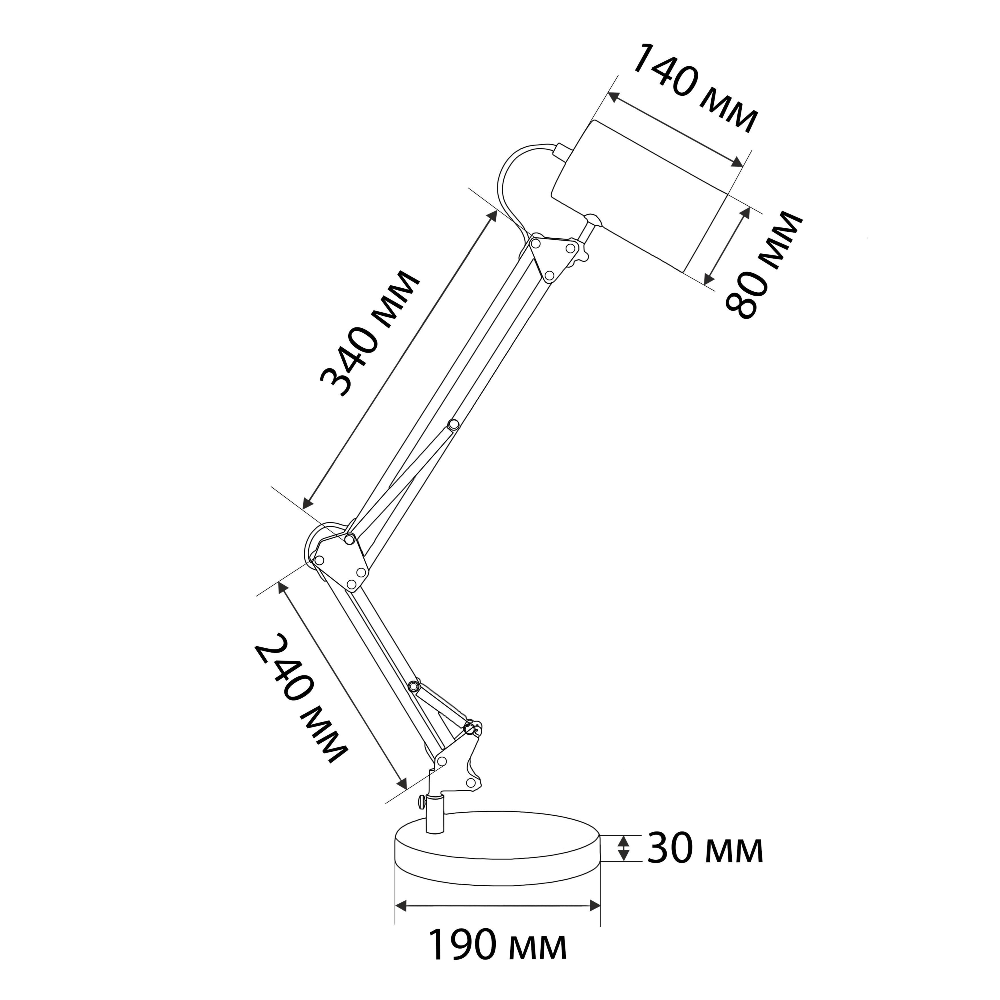 Светильник настольный МТ2016 60Вт Е27 античная медь