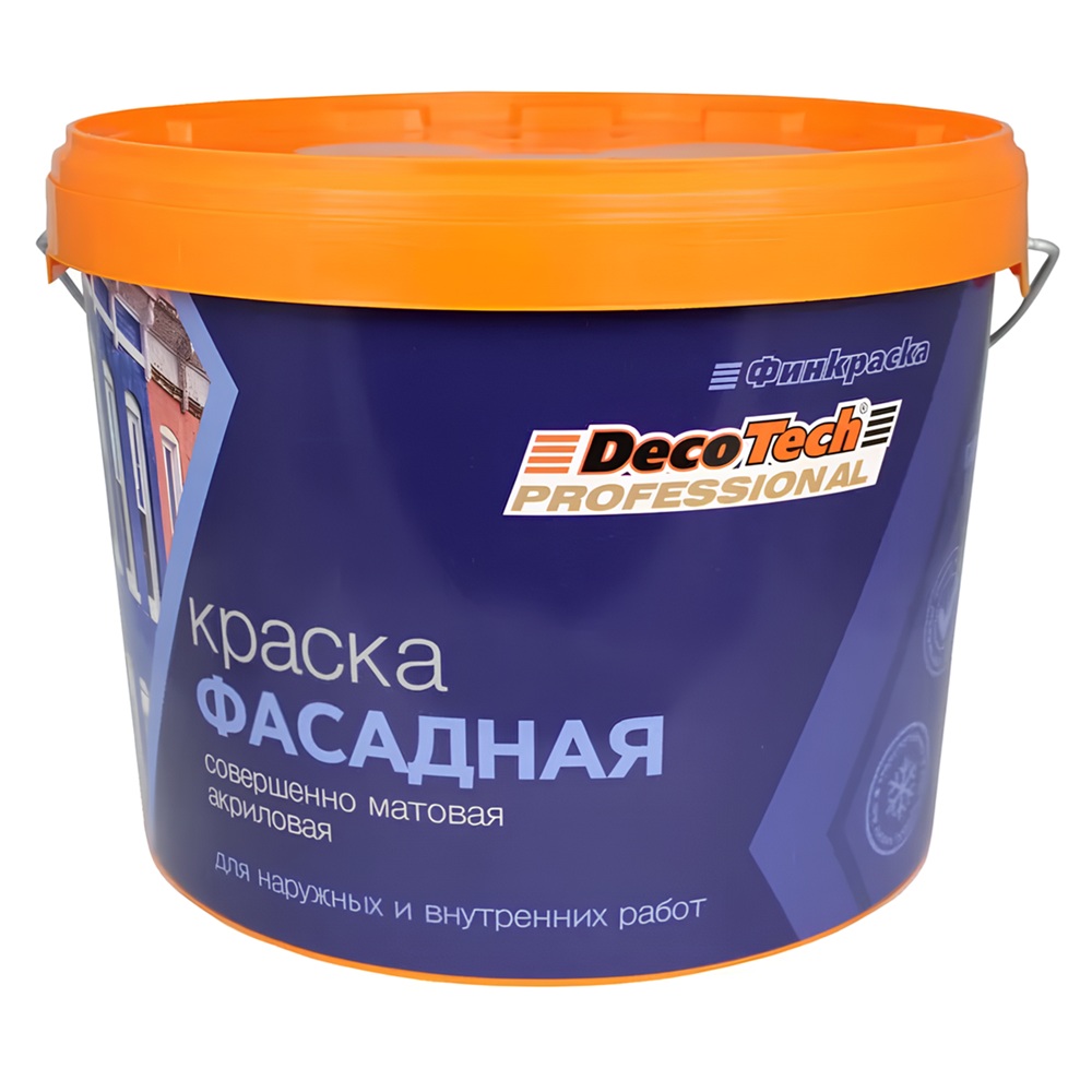 Краска фасадная в/э DecoTech база LАP белая 3 кг/2,7 л