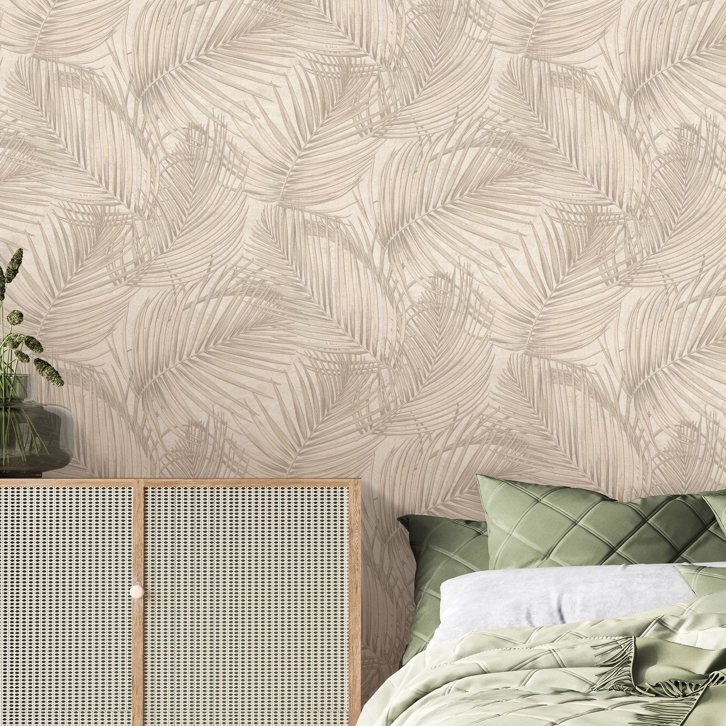 Обои 5037-01 Diamond 1,06х10 м Kurasao папоротник бежевый