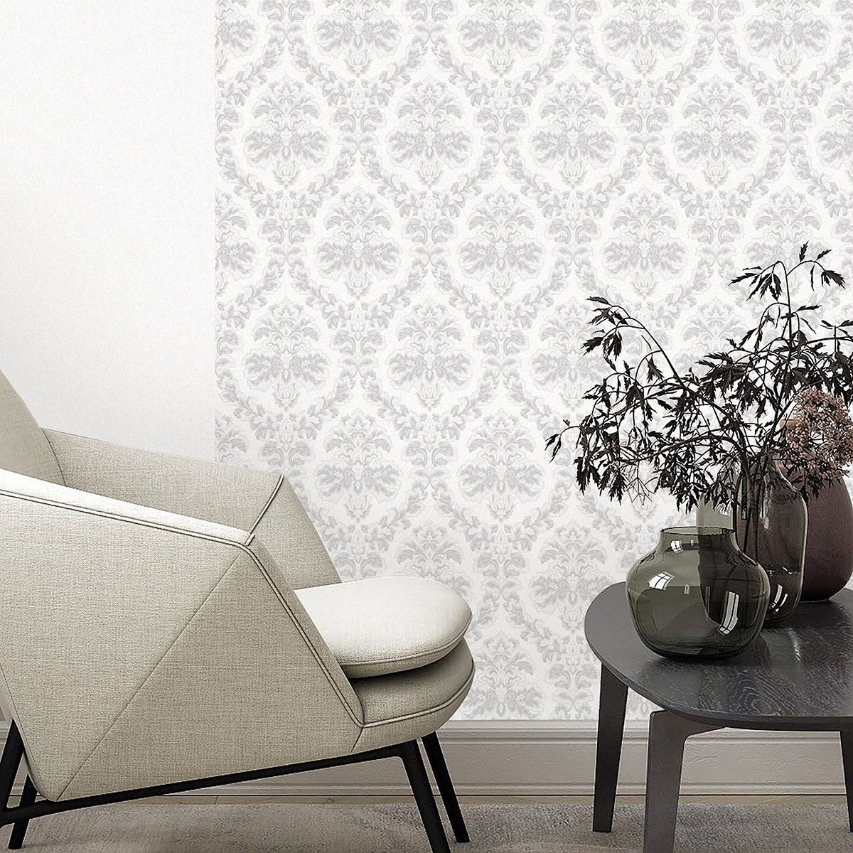 Обои Саратовские Царица С6 Д992 гр 2 06 белые однотонные 0,53х10,05 м