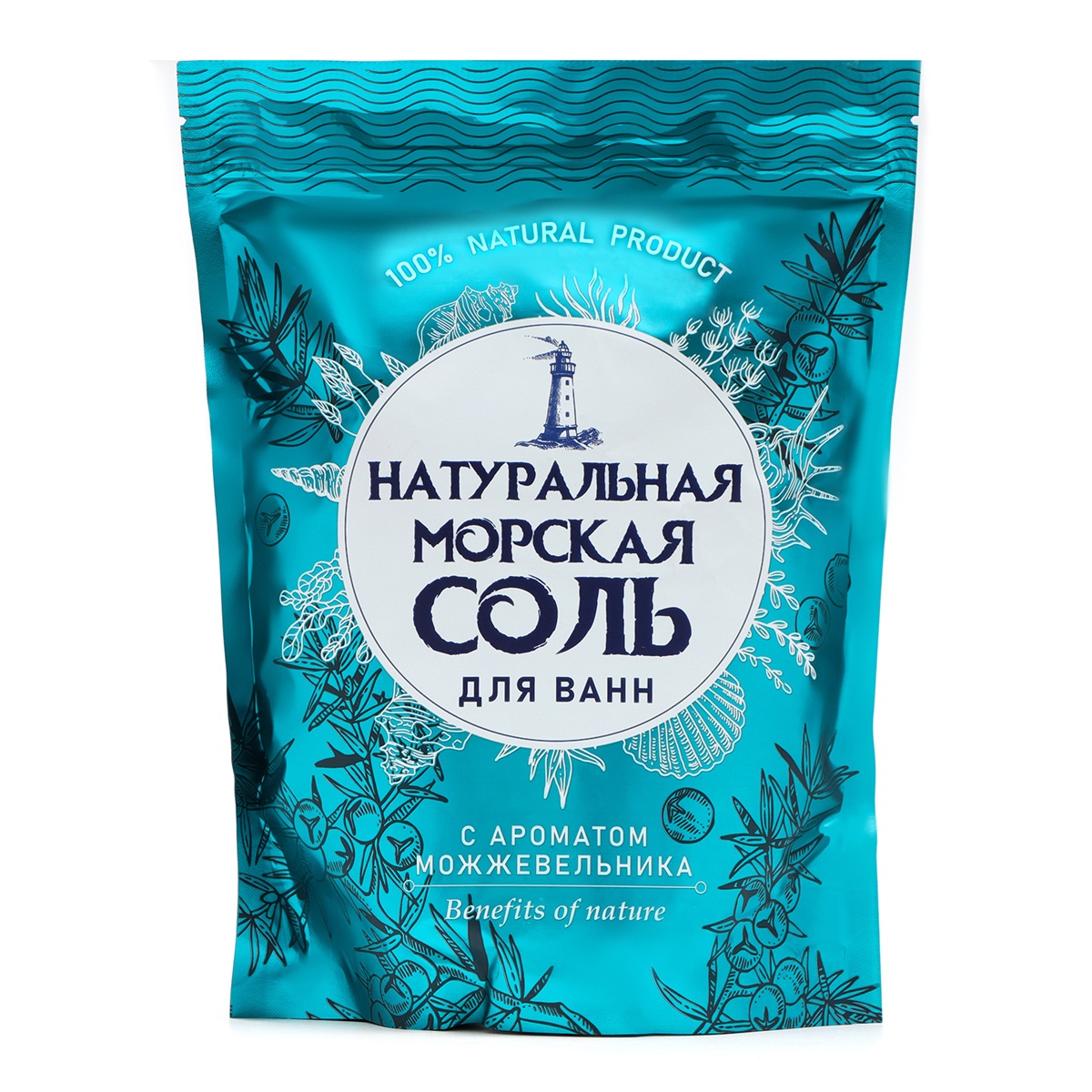 Соль для ванн Натуральная морская Можжевельник 1,1 кг