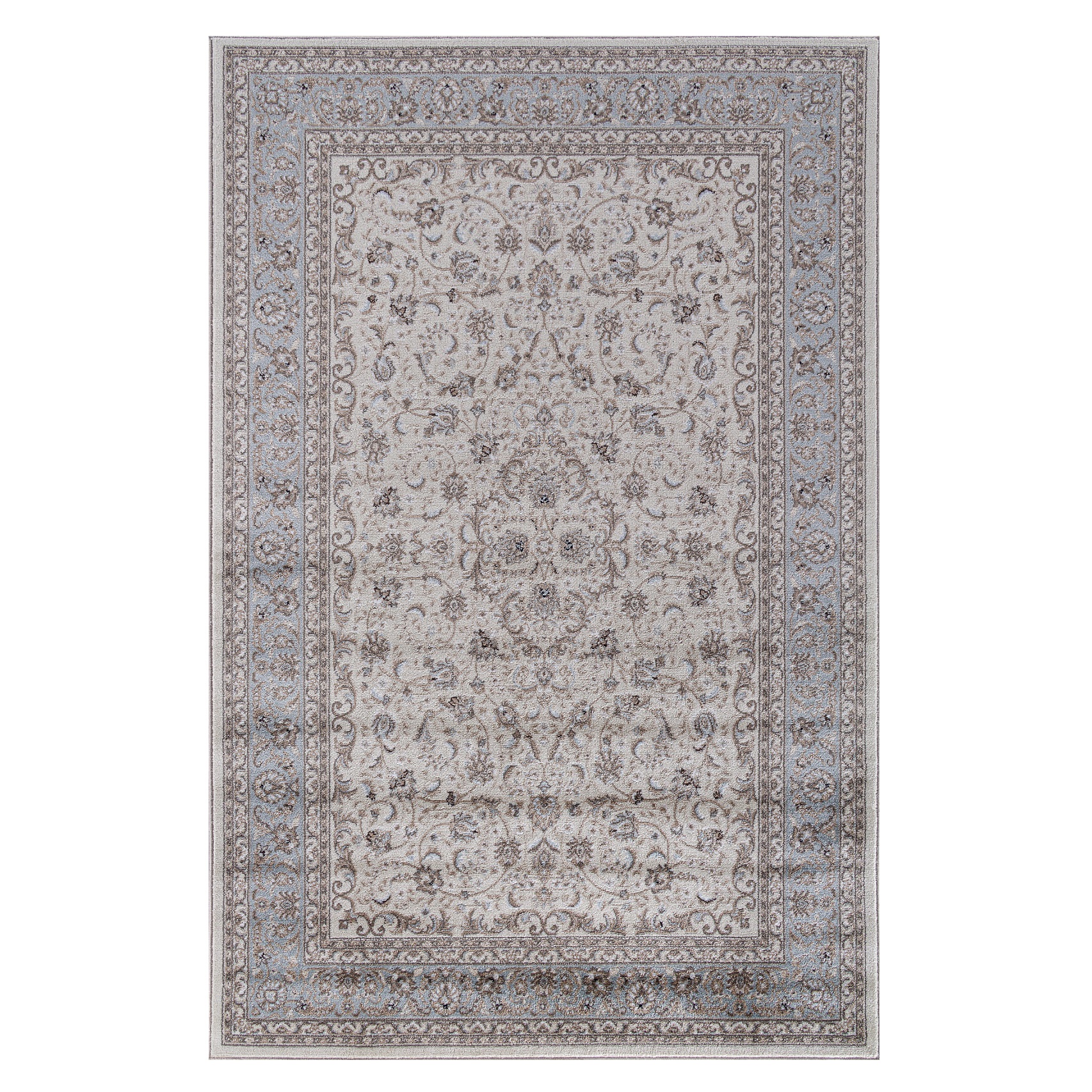 Ковер Valencia Deluxe Merinos F014 0,8х1,5 м кремово-голубой