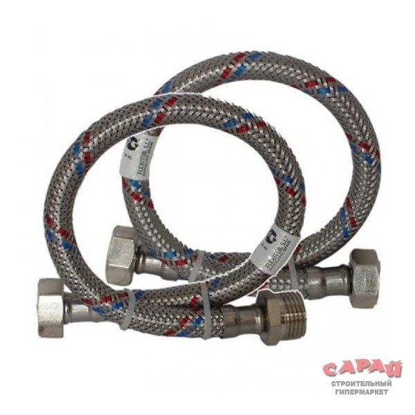 Подводка для смесителя 1/2"хМ10x1х35 1/2"хМ10x1х18 0,8 м Г/Ш 2 шт Mateu