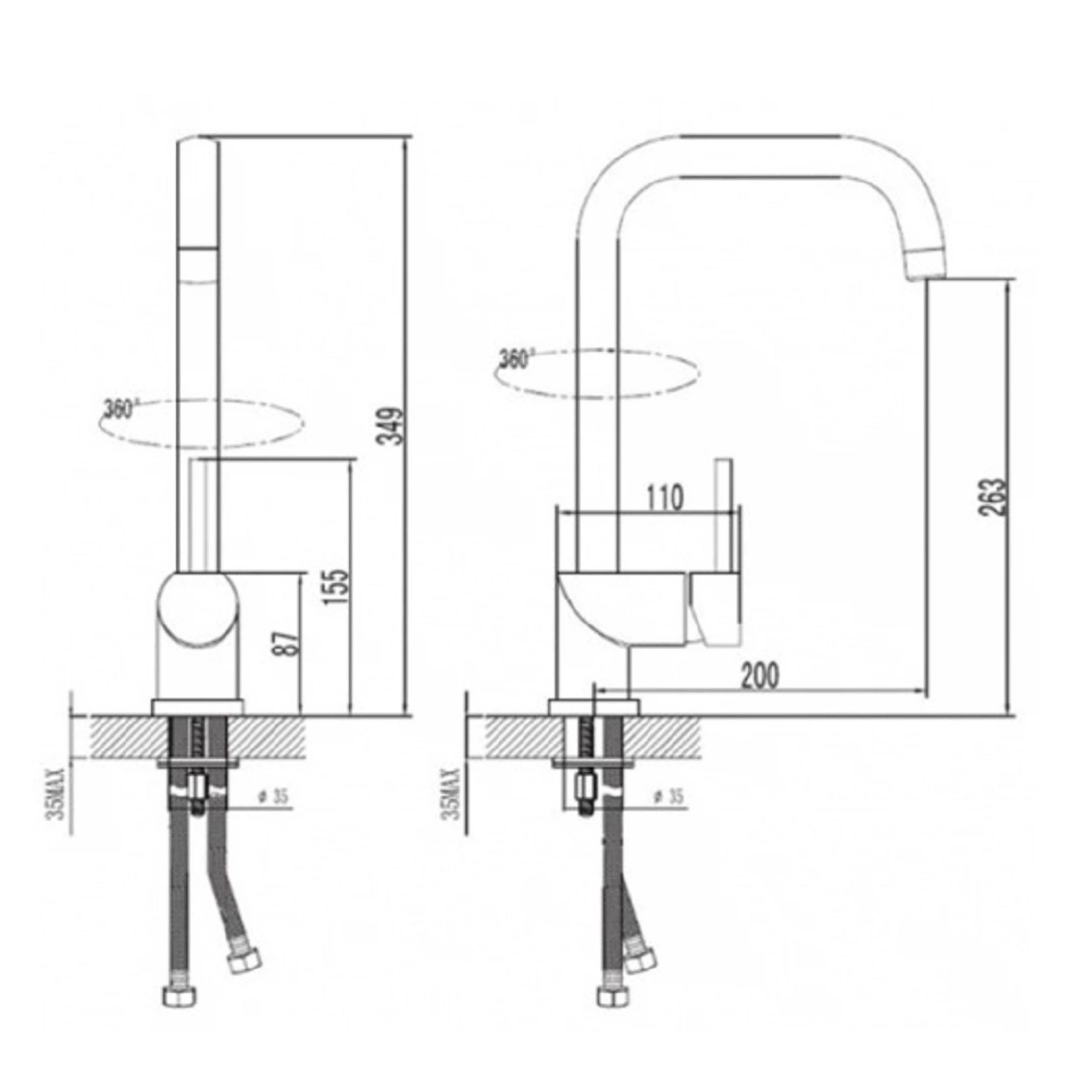 Смеситель для кухни Esko К5 однорычажный
