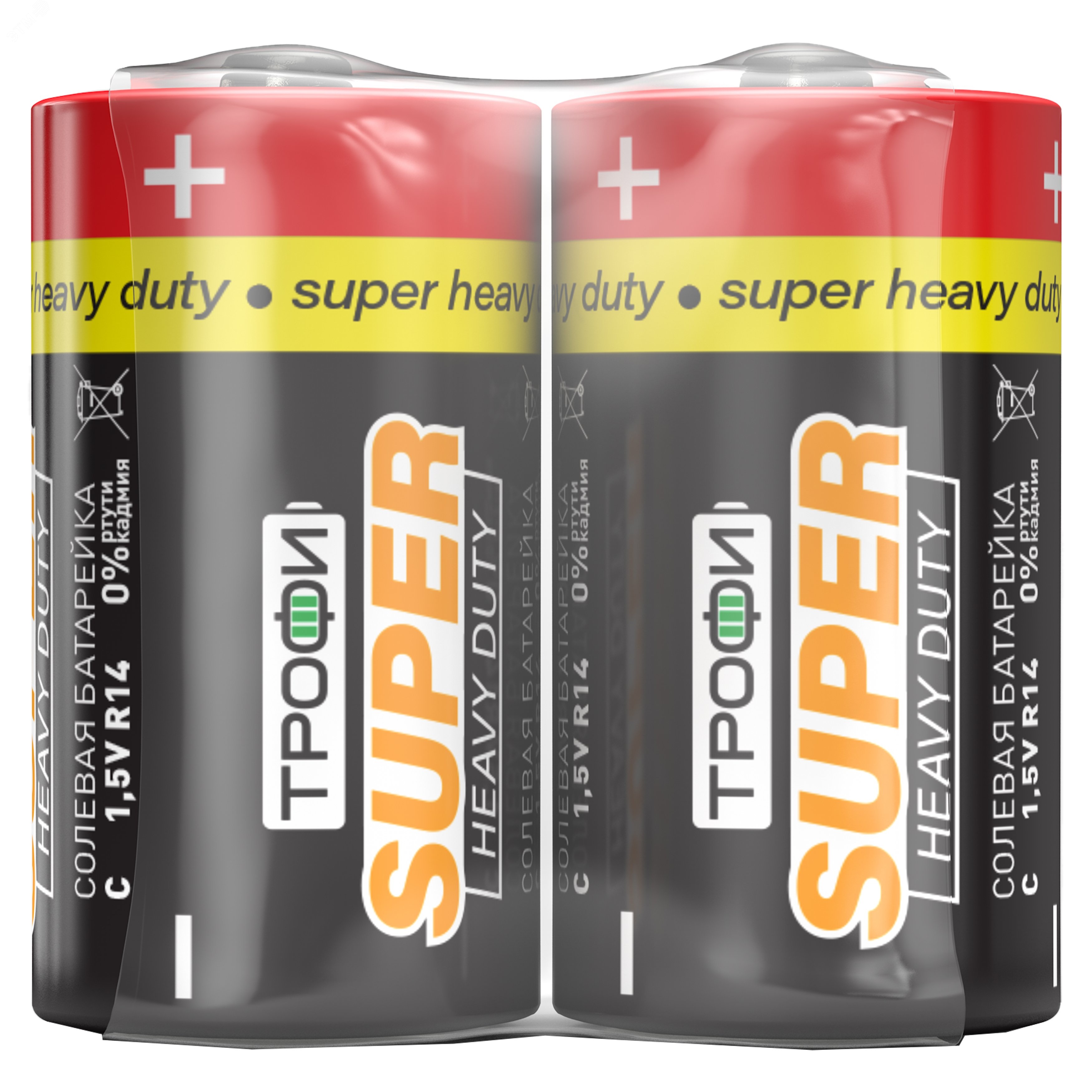 Батарейка солевая Трофи Super Heavy Duty Zinc R14-2S 2 шт