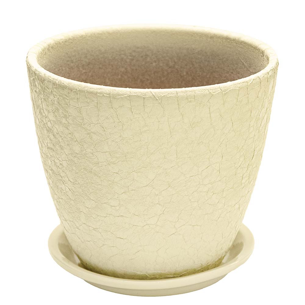 Горшок цветочный Бутон Винил бежевый 12 см 0,9 л
