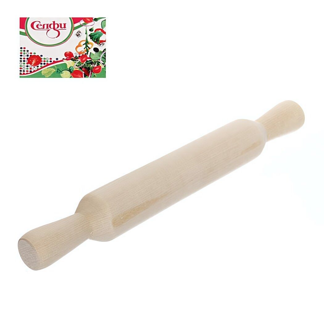 Скалка деревянная 30 см Селфи 311-378