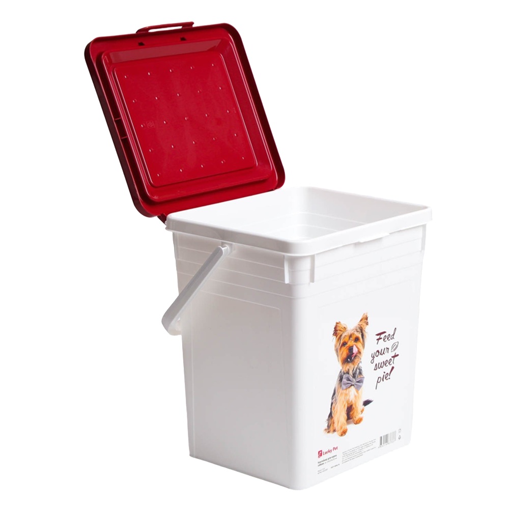 Контейнер для корма Lucky Pet 8 л собаки бордовый 434212821