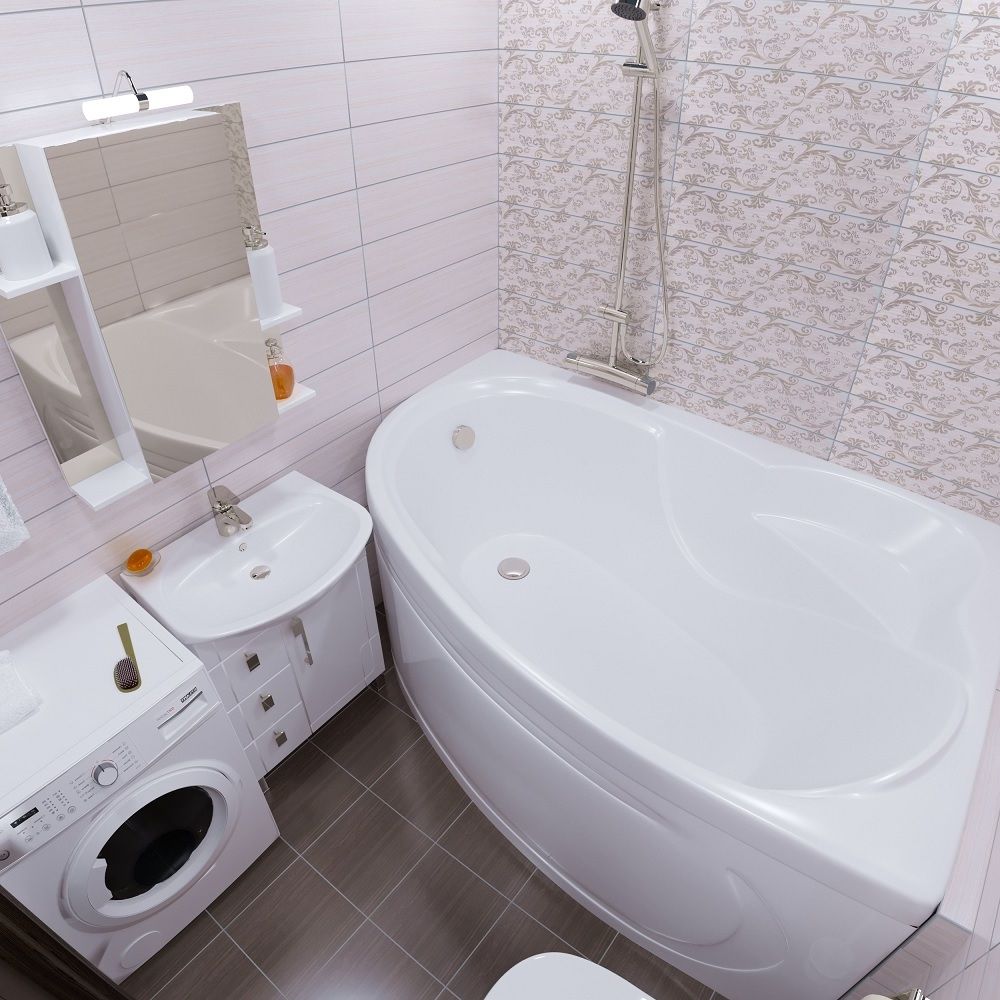 Ванна акриловая Triton Изабель 170х100 см правая, каркас Triton