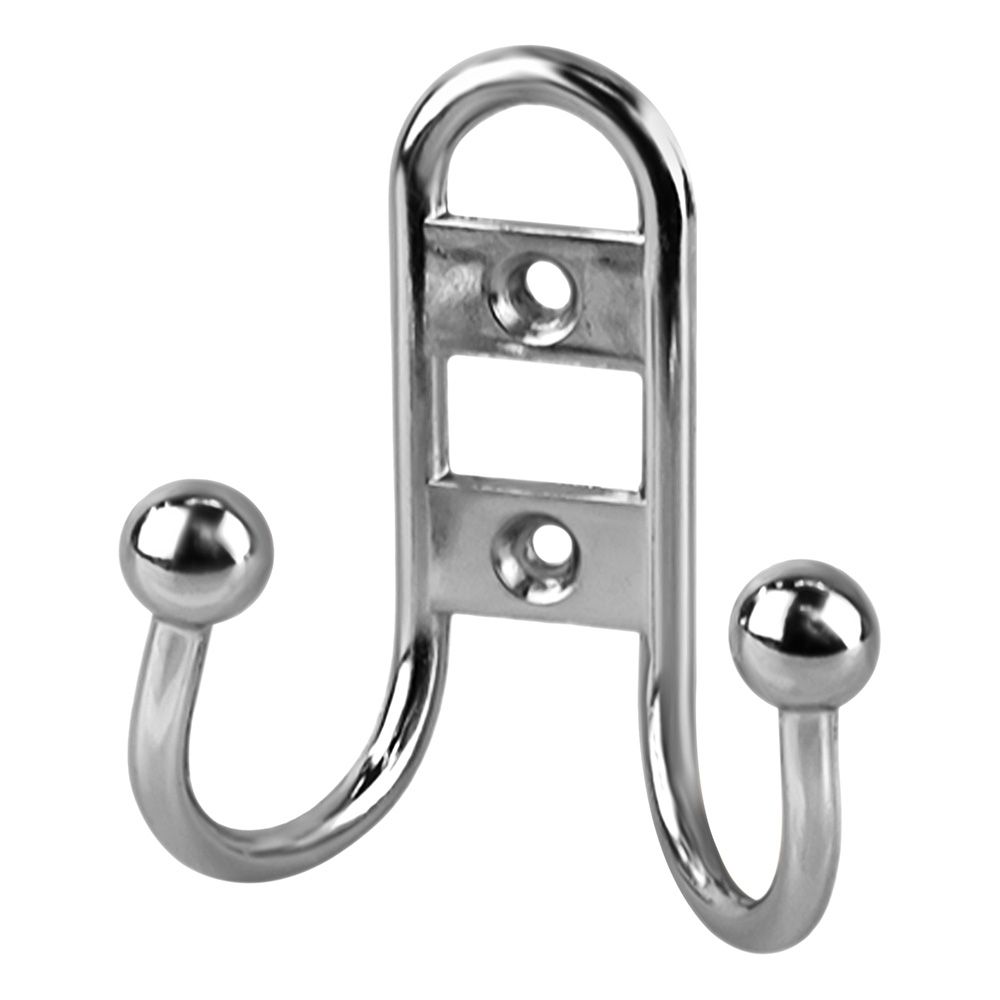 Крючок мебельный двойной Стандарт 208 B CP хром