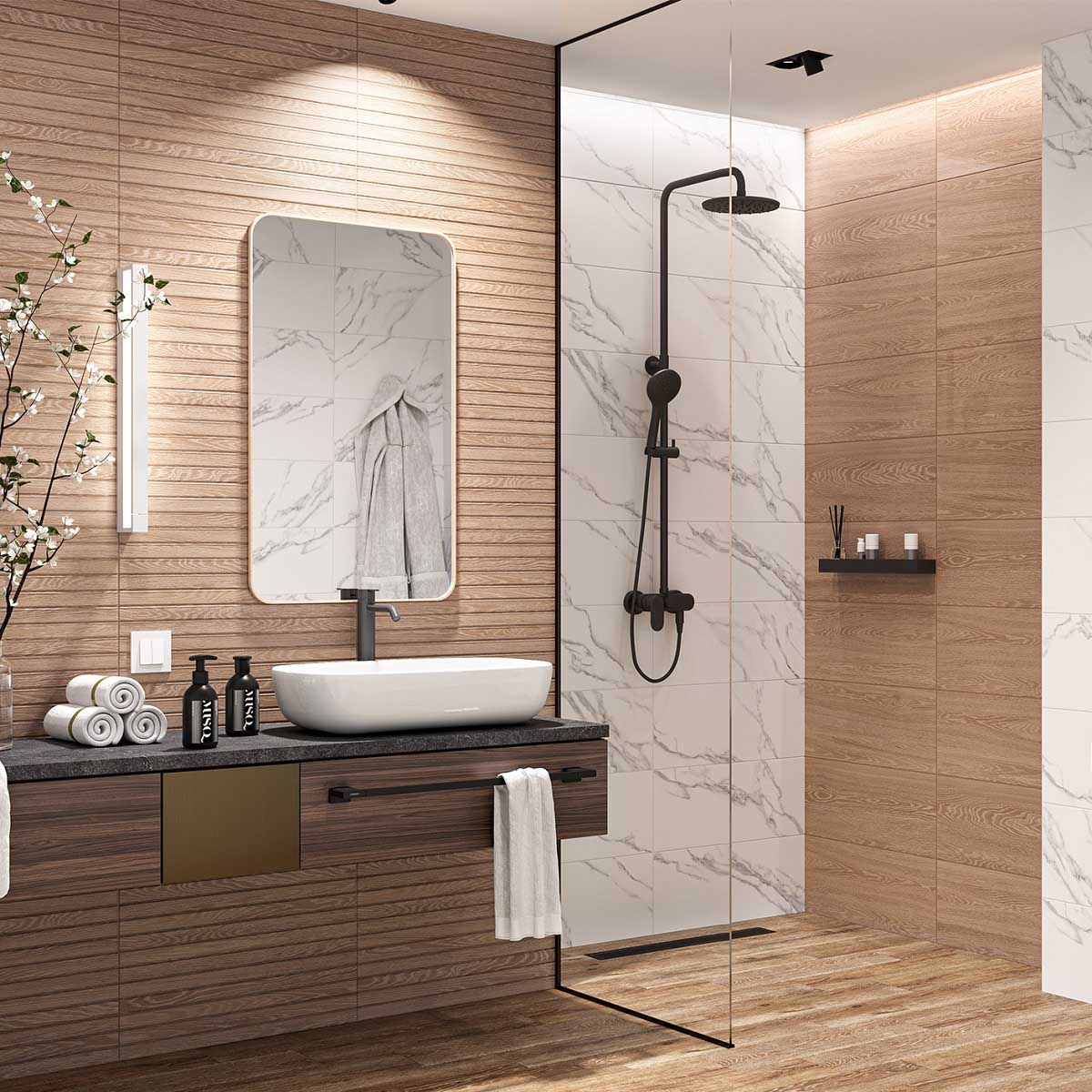 Плитка настенная Global Tile Eco Wood 01 60x25 cм светло-бежевая 1,2 м2