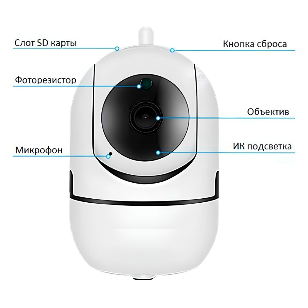 Видеокамера-IP Tantos iРотор, белый, 1 Мп (1280х720), день/ночь