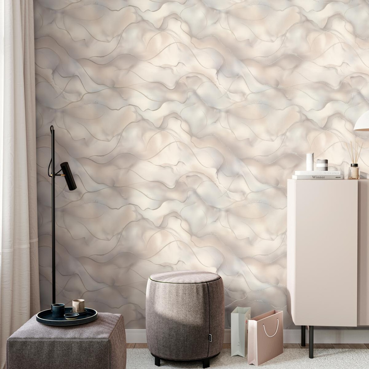 Обои Palitra Home Победитель HC72451-22 бежевые абстракция 1,06х10,05 м