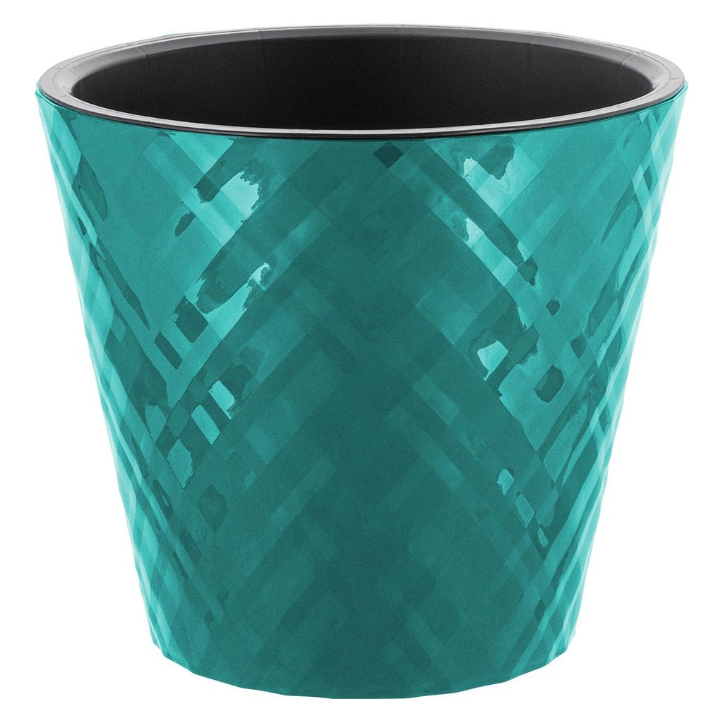 Горшок цветочный InGreen Manhattan Тропический лес 19 см 3,3 л c дренажной вставкой