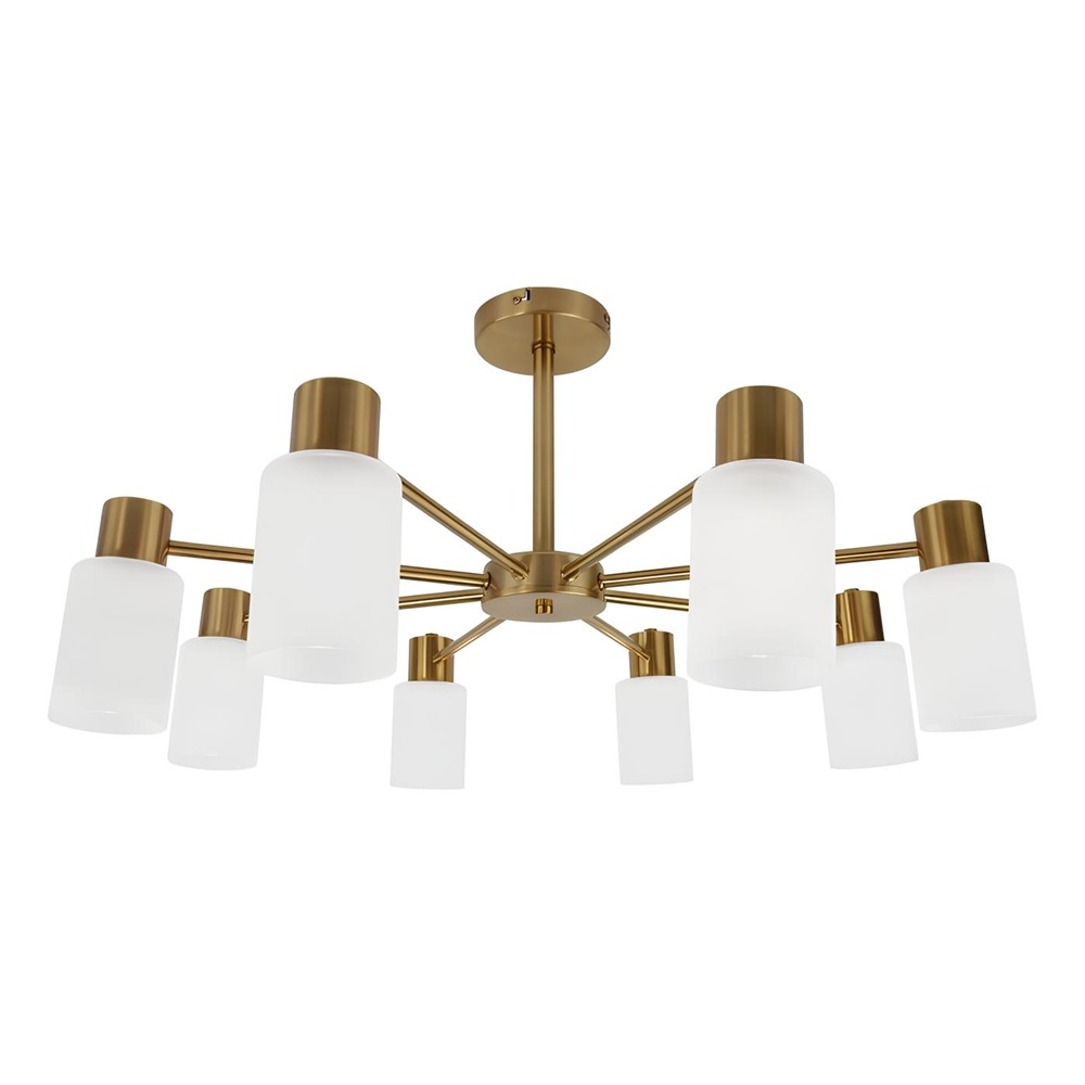 Люстра потолочная In Home Classic Kinli-СN-8E27WH-LT 8х60Вт E27 60х60х38 см латунь