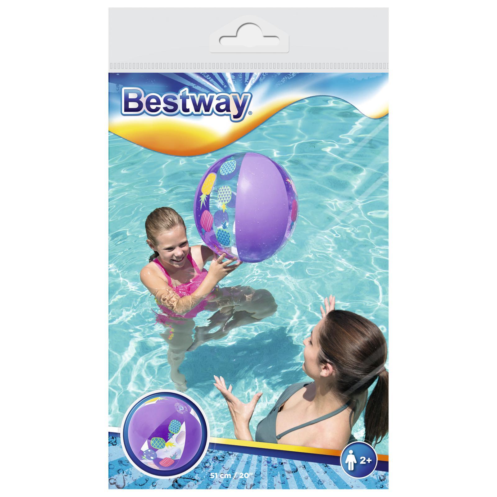 Мяч надувной пляжный 51 см Bestway Дизайнерский 31036