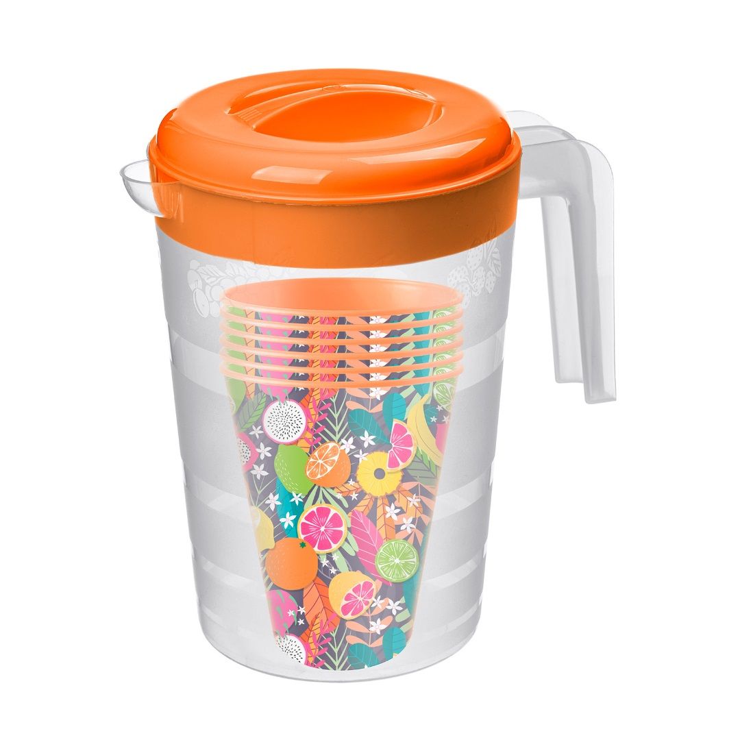 Набор для пикника 7 предметов оранжевый