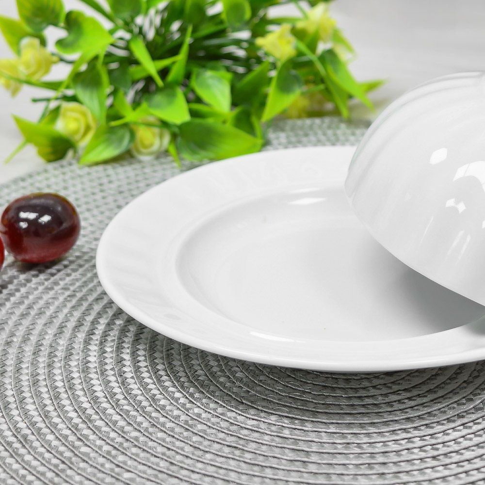 Масленка круглая Добрушинский фарфоровый завод Белье 500 мл