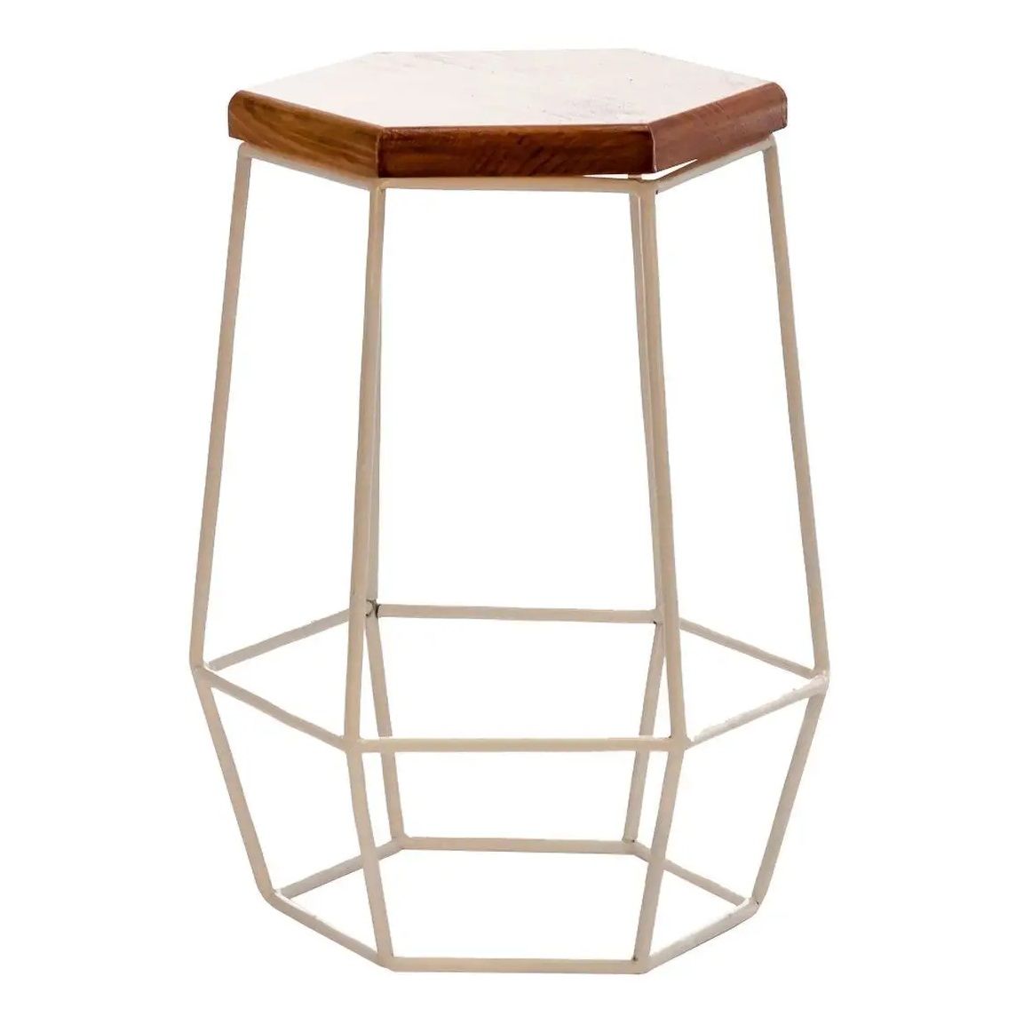 Подставка 66-411 на 1 цветок белая с деревом 290х430 мм