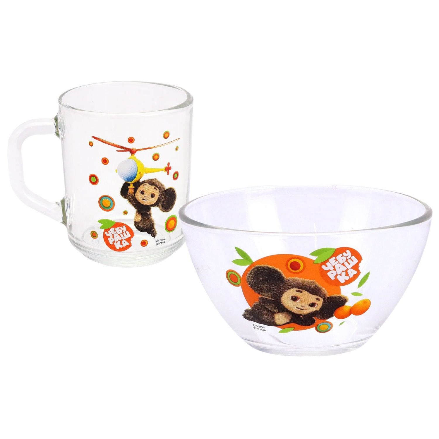 Набор посуды Чебурашка 2 предмета