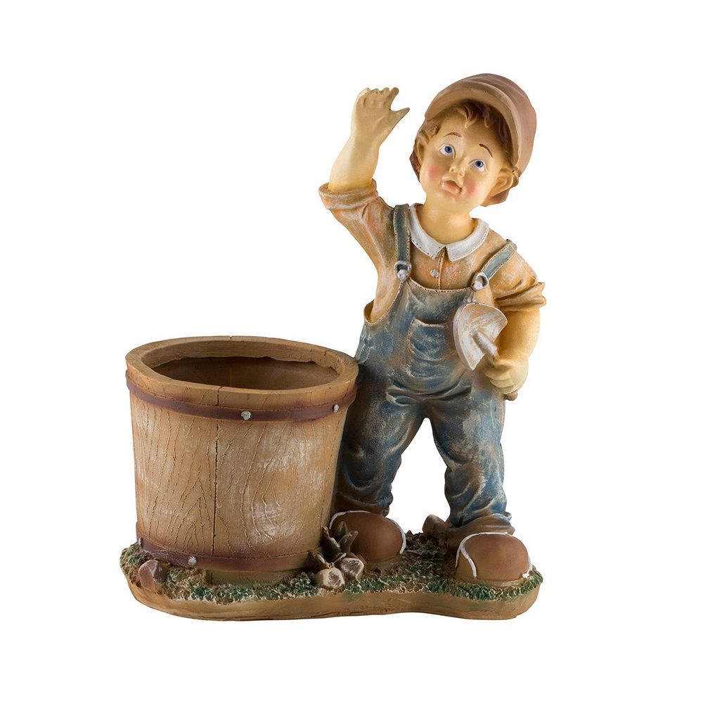Фигура садовая Мальчик с совочком h45 см 169344