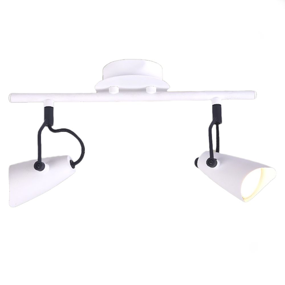 Спот L08007/2 WT+BK 2x50Вт GU10 h19 см белый/черный