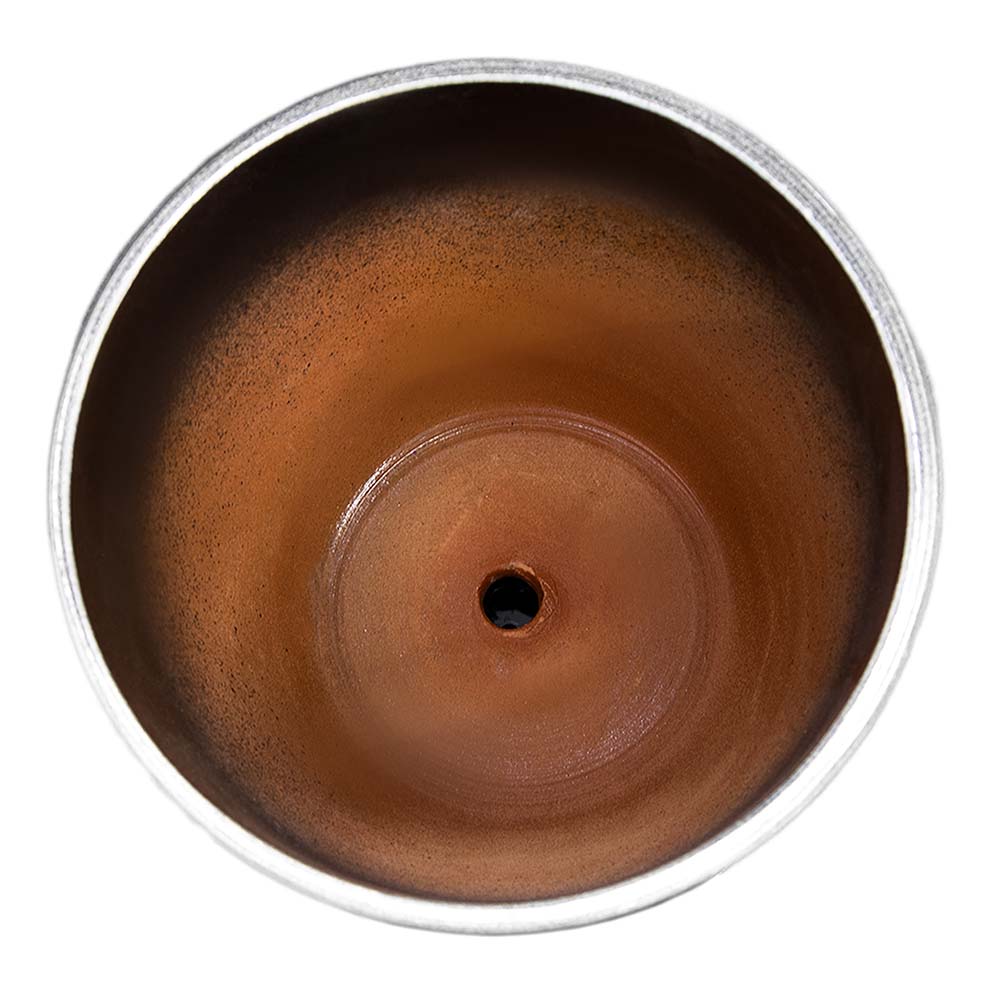 Горшок цветочный Бутон черн/серебро 15 см 1,7 л