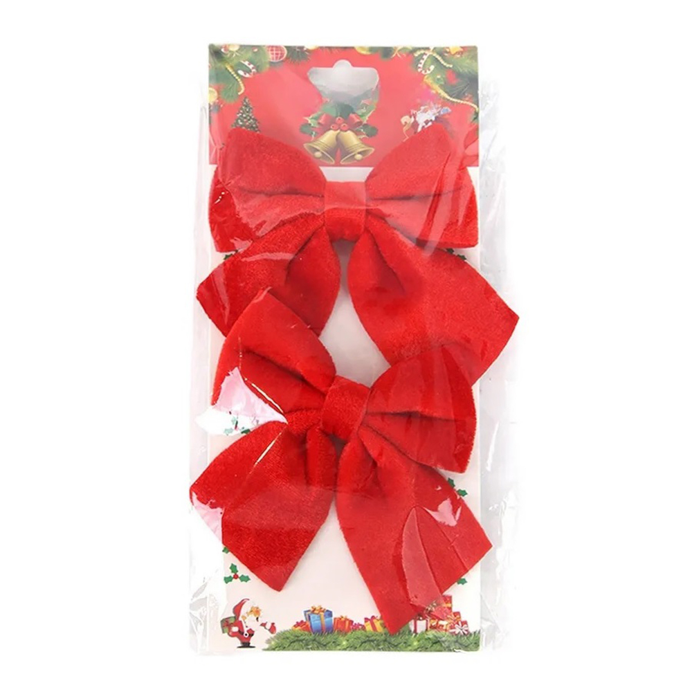 Украшение новогоднее Моя Елочка Бантики 13х15 см красный 2 шт 2025-1053