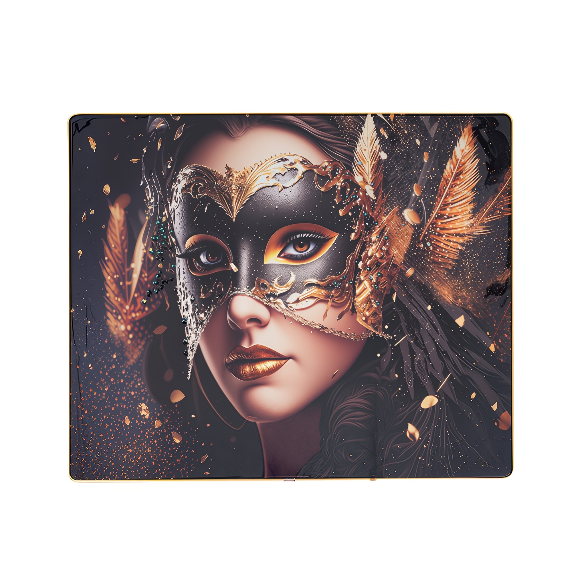 Картина интерьерная со смолой Девушка в маске 50х60 см 2025-0385