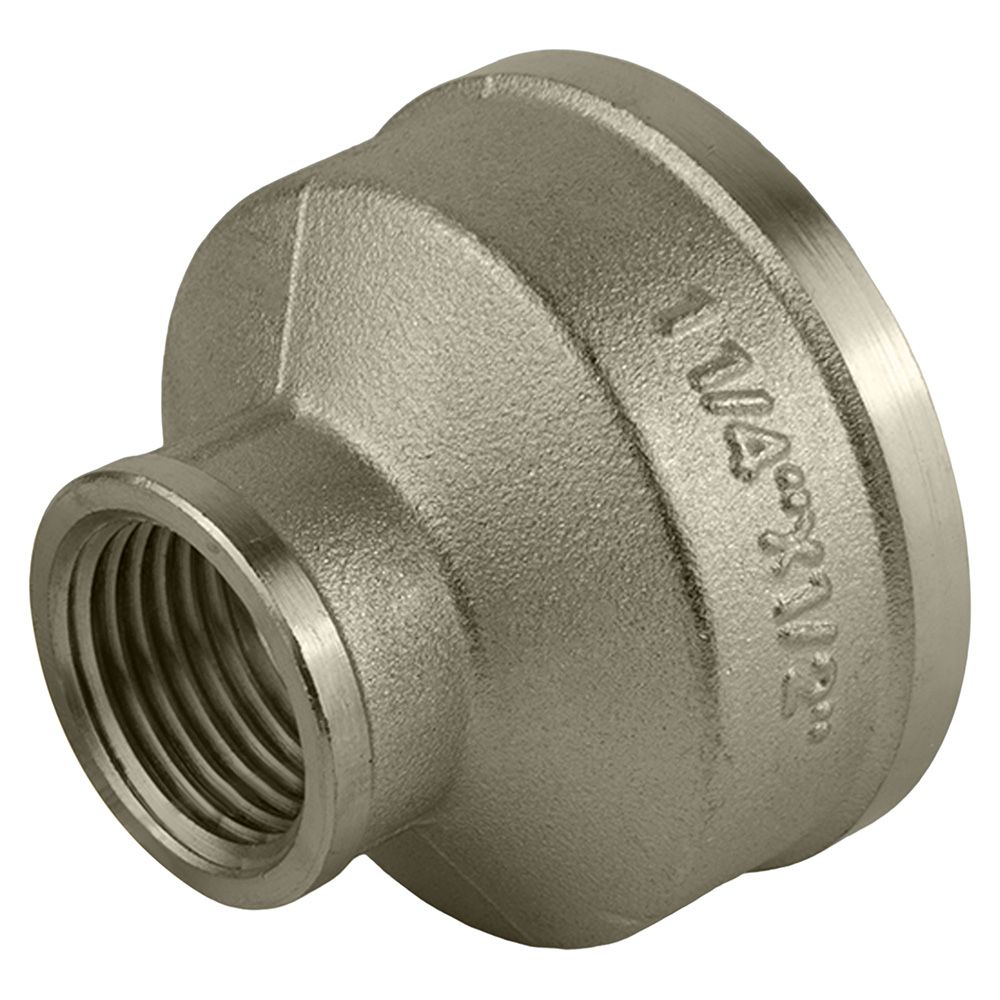 Муфта переходная латунь никель 1 1/4"х1/2" ВР/ВР