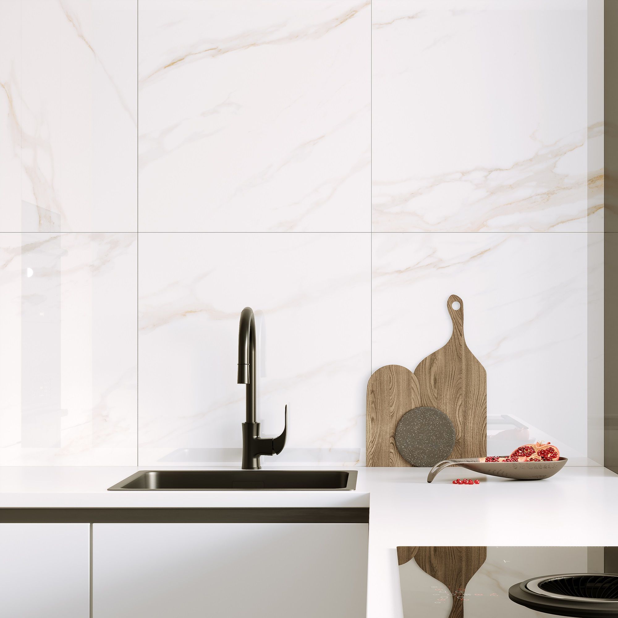 Керамогранит Ceradim Calacatta Regal Gold 60х60 см белый полированный 1,44 м2