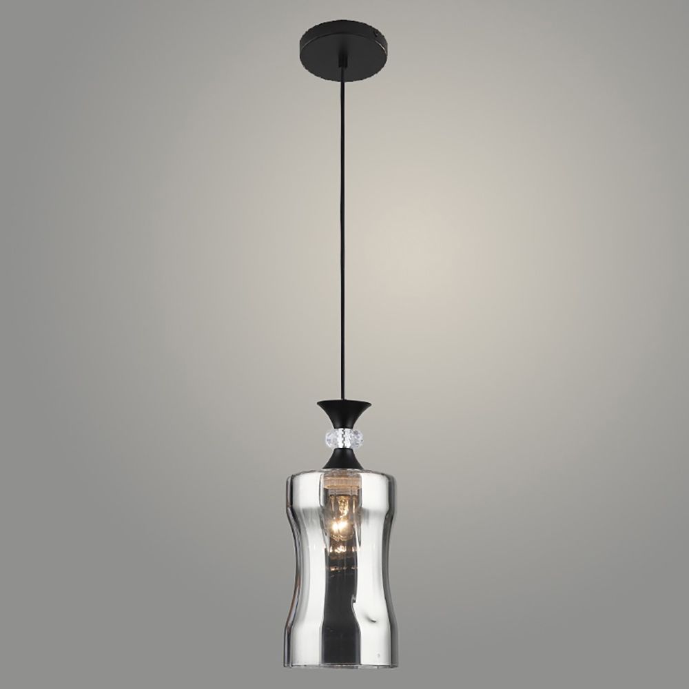 Светильник подвесной N5178/1HQ BK 1х40Вт Е27 d12 см h80 см QH22 черный