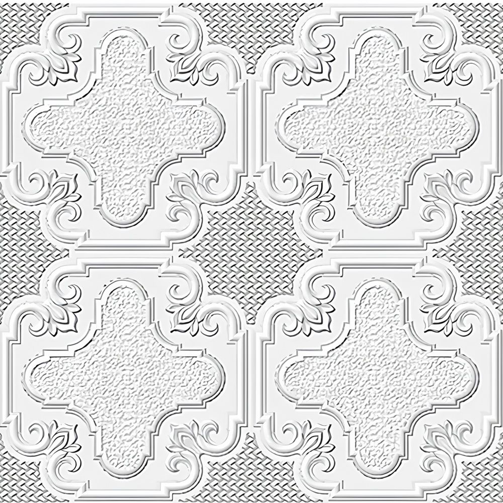 Покрытие неламинированное 564 (733) Соблазн Лагом 50x50 см белый