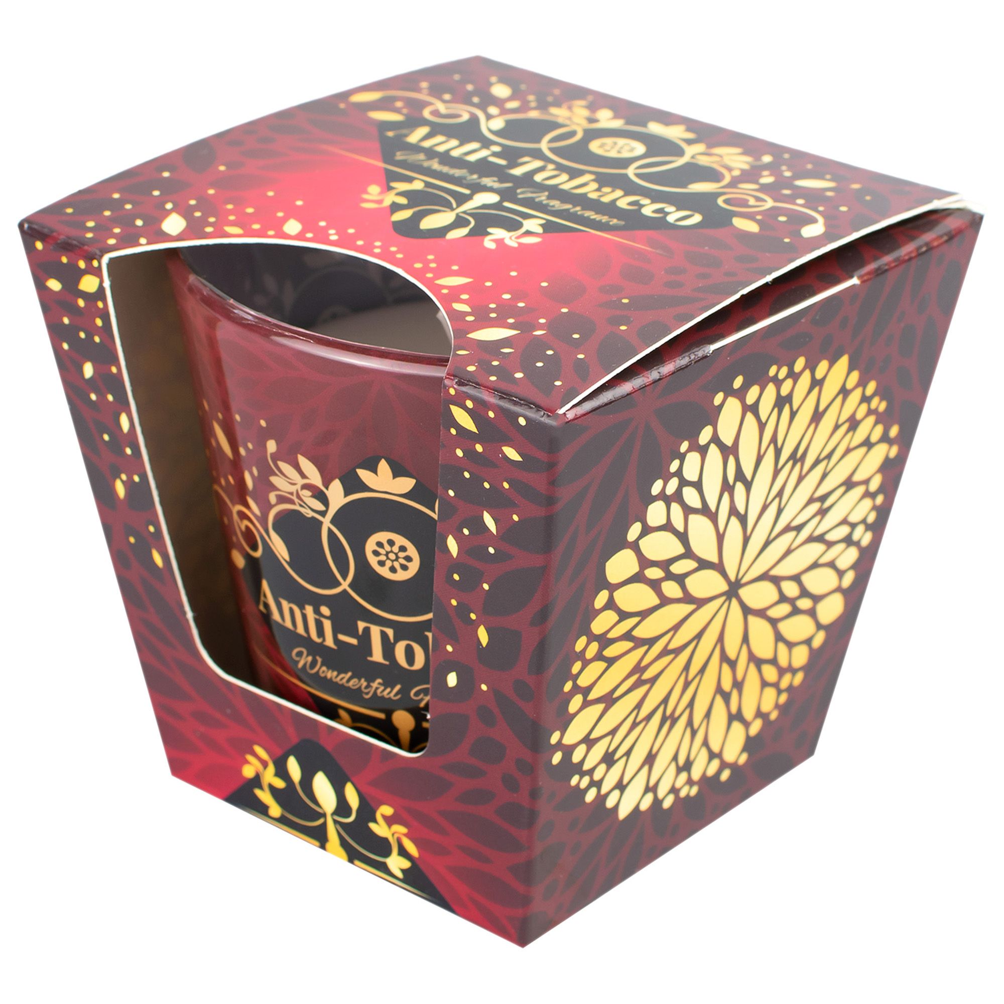 Свеча ароматизированная в стакане Анти-табак Чудесный аромат 115 г BARTEK Wonderfull Fragrance (12)