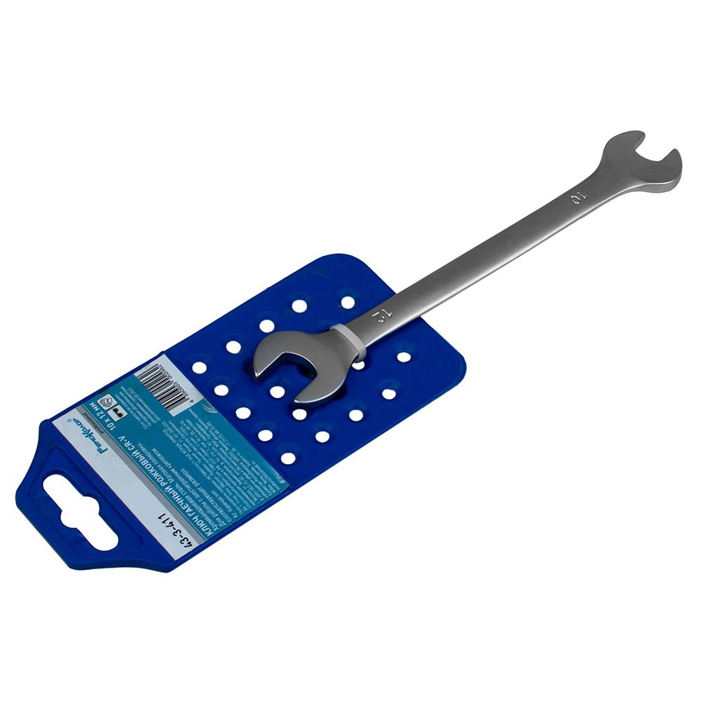 Ключ гаечный рожковый 10х12 мм матовая полировка РемоКолор 43-3-411