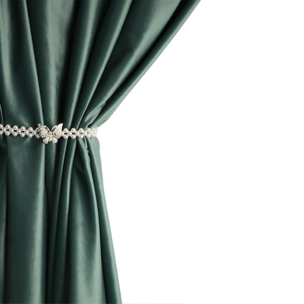 Подхват для штор брошь с жемчугом Бабочка 1шт.